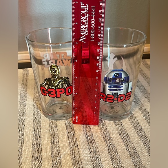 Star Wars - Drinking Glasses - C 3PO and R2D2 - Set of 2 - Picture 9 of 10